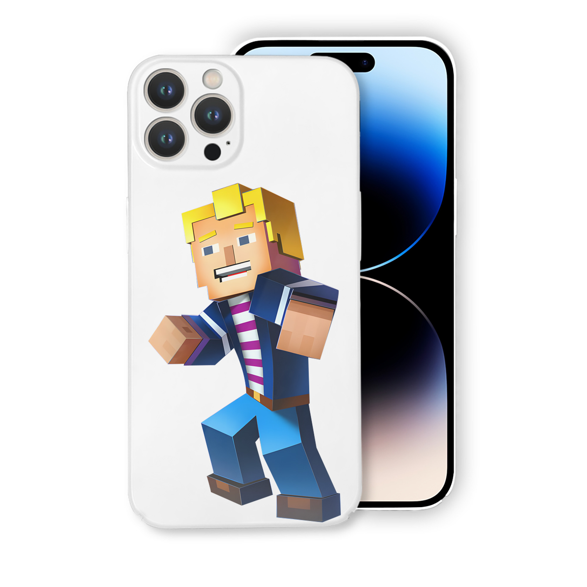 （画像用） マインクラフト ブロックの世界 Minecraft MC Block world 【iPhone 14シリーズ対応】ハードケース